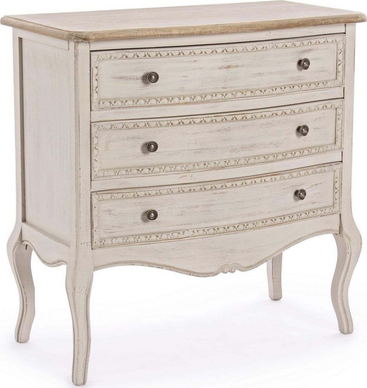 Cassettiera "Clarisse" per interno, con 3 Cassetti, 85 x 43 x 85 cm – 3 Cassetti - 80x40x80h cm – Bizzotto Homemotion –