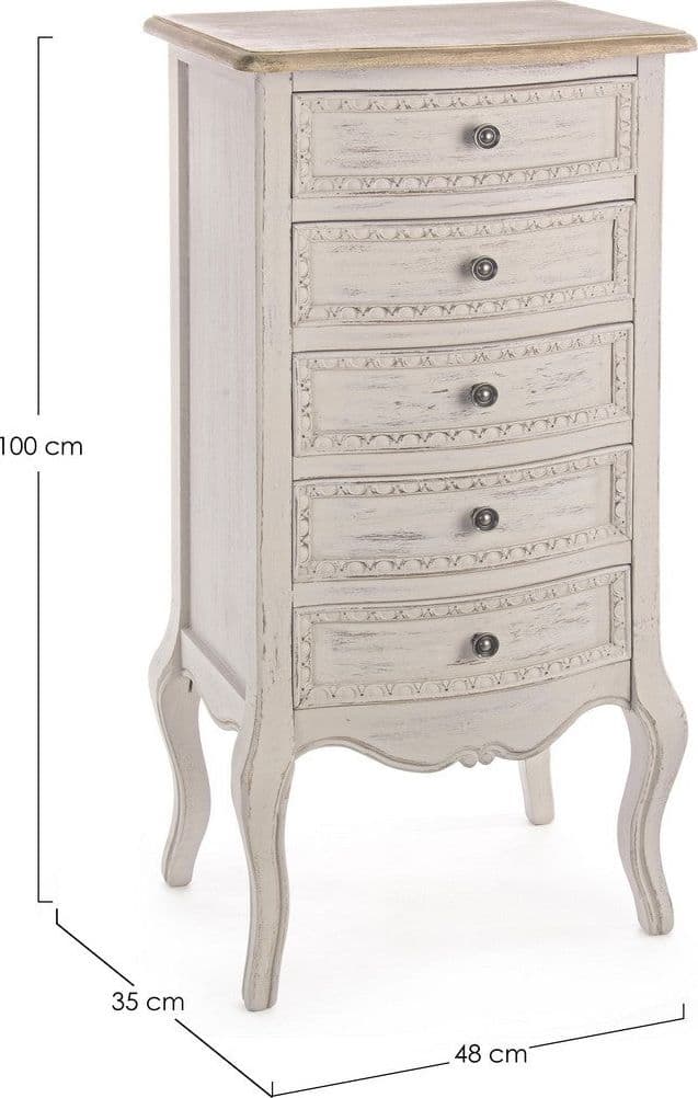 Cassettiera "Clarisse" per interno, con 3 Cassetti, 85 x 43 x 85 cm in Cassettiere Decor Space - Altamura, commercioVirtuoso.it