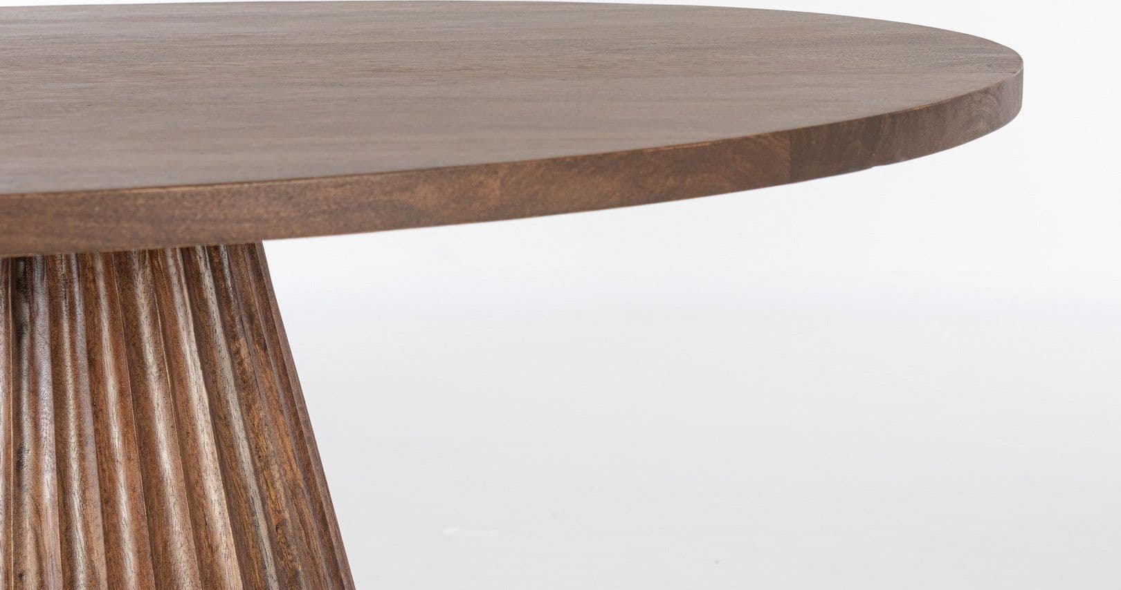 Tavolo "Orissa" con struttura in legno di mango, supporto in acciaio, Ø120 - 76 cm in Tavoli da sala da pranzo Decor Space - Altamura, commercioVirtuoso.it