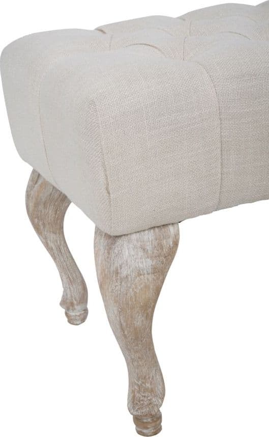 Panca "Provenza" in tessuto gambe in legno MDF per camera da letto in Panche contenitore Decor Space - Altamura, commercioVirtuoso.it
