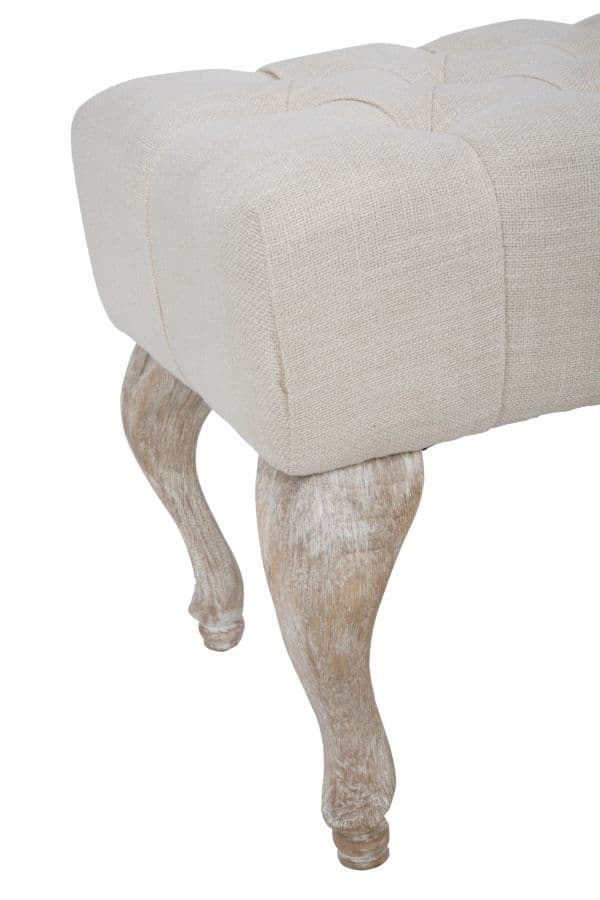Panca "Provenza" in tessuto gambe in legno MDF per camera da letto in Panche contenitore Decor Space - Altamura, commercioVirtuoso.it