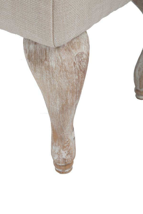 Panca "Provenza" in tessuto gambe in legno MDF per camera da letto in Panche contenitore Decor Space - Altamura, commercioVirtuoso.it