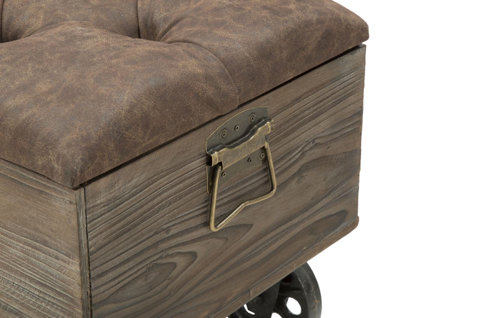 Panca in tessuto con contenitore in legno color marrone per interni in Panche contenitore Decor Space - Altamura, commercioVirtuoso.it