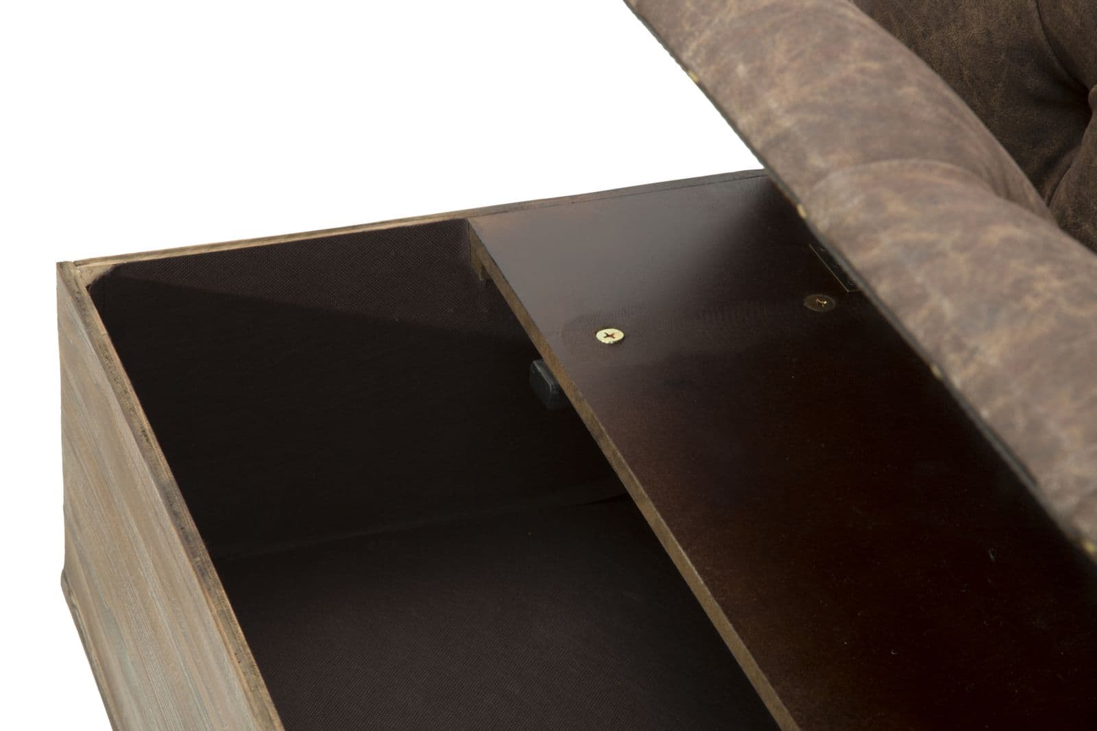 Panca in tessuto con contenitore in legno color marrone per interni in Panche contenitore Decor Space - Altamura, commercioVirtuoso.it