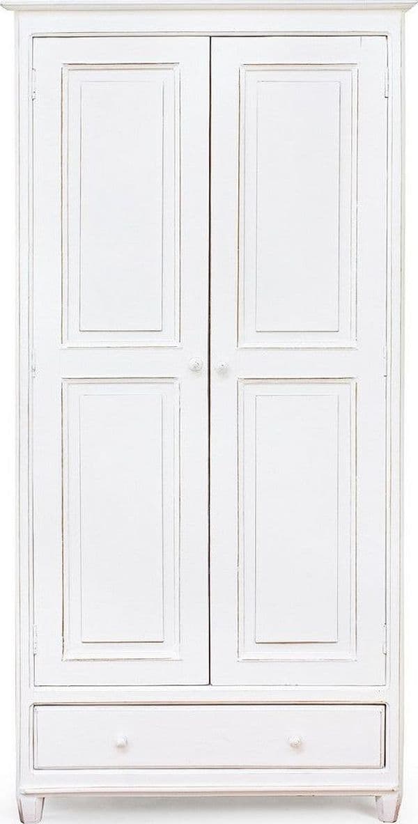 Armadio "Colette" in legno di mango, da 2 ante e 1 cassetto da 90 x 55 x 190 cm in Bauli Decor Space - Altamura, commercioVirtuoso.it