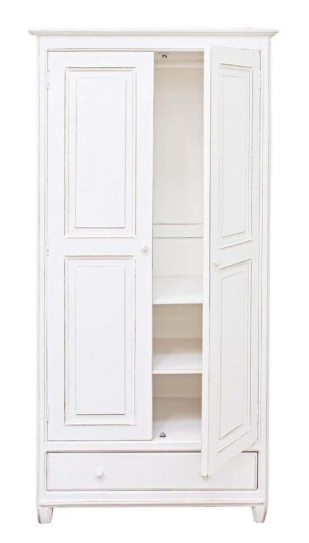 Armadio "Colette" in legno di mango, da 2 ante e 1 cassetto da 90 x 55 x 190 cm in Bauli Decor Space - Altamura, commercioVirtuoso.it