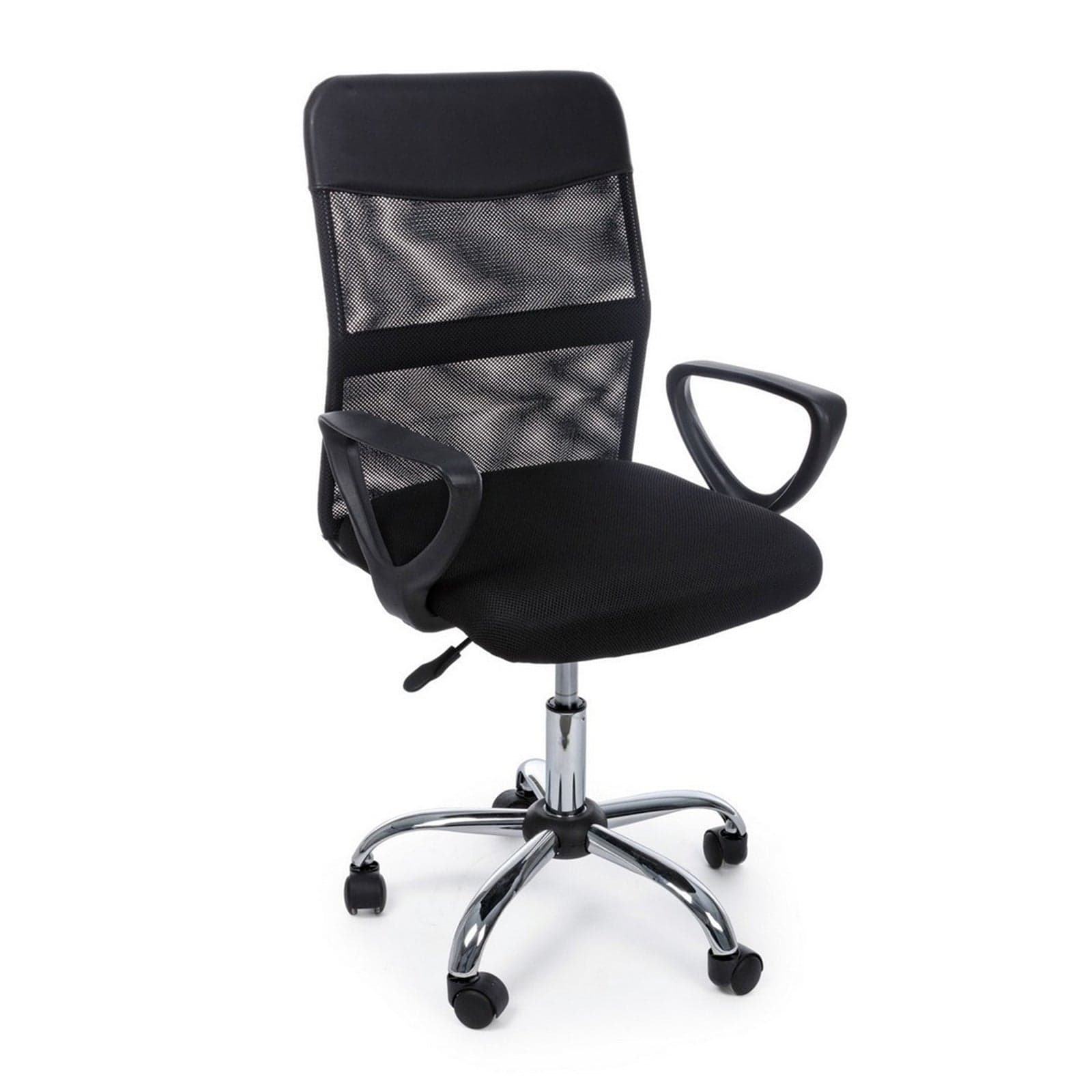 Poltrona "Nairobi" da ufficio ergonomica con braccioli, altezza regolabile, colore nero in Poltrone Decor Space - Altamura, commercioVirtuoso.it