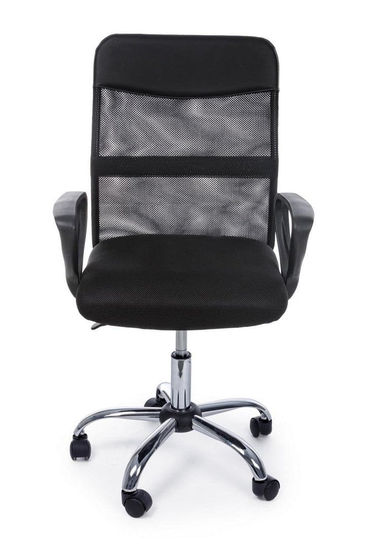 Poltrona "Nairobi" da ufficio ergonomica con braccioli, altezza regolabile, colore nero in Poltrone Decor Space - Altamura, commercioVirtuoso.it