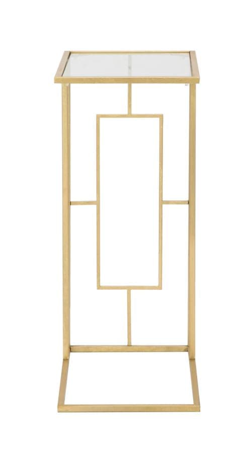 Tavolinetto da divano struttura in metallo color oro e vetro per interni in Console e tavoli da divano Decor Space - Altamura, commercioVirtuoso.it
