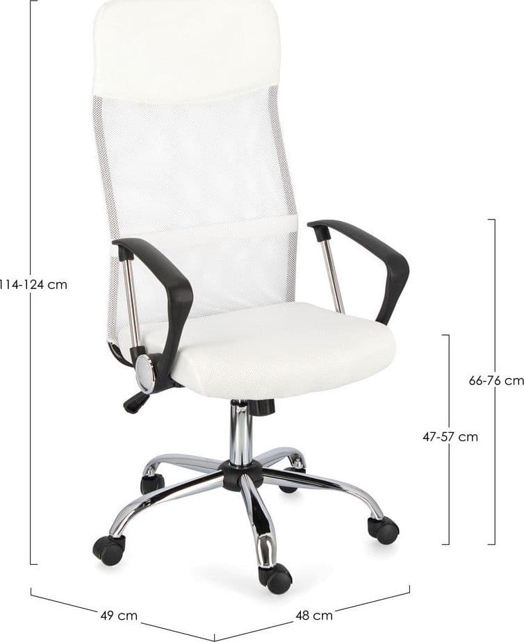 Sedia "Dakar" da ufficio ergonomica con braccioli in acciaio cromato, altezza regolabile in Poltrone Decor Space - Altamura, commercioVirtuoso.it