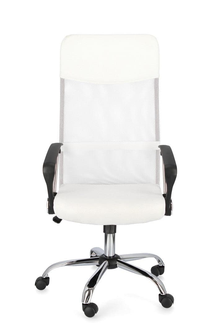 Sedia "Dakar" da ufficio ergonomica con braccioli in acciaio cromato, altezza regolabile in Poltrone Decor Space - Altamura, commercioVirtuoso.it
