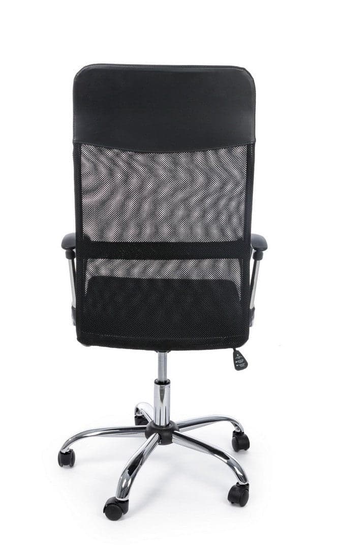 Sedia "Dakar" da ufficio ergonomica con braccioli in acciaio cromato, altezza regolabile in Poltrone Decor Space - Altamura, commercioVirtuoso.it