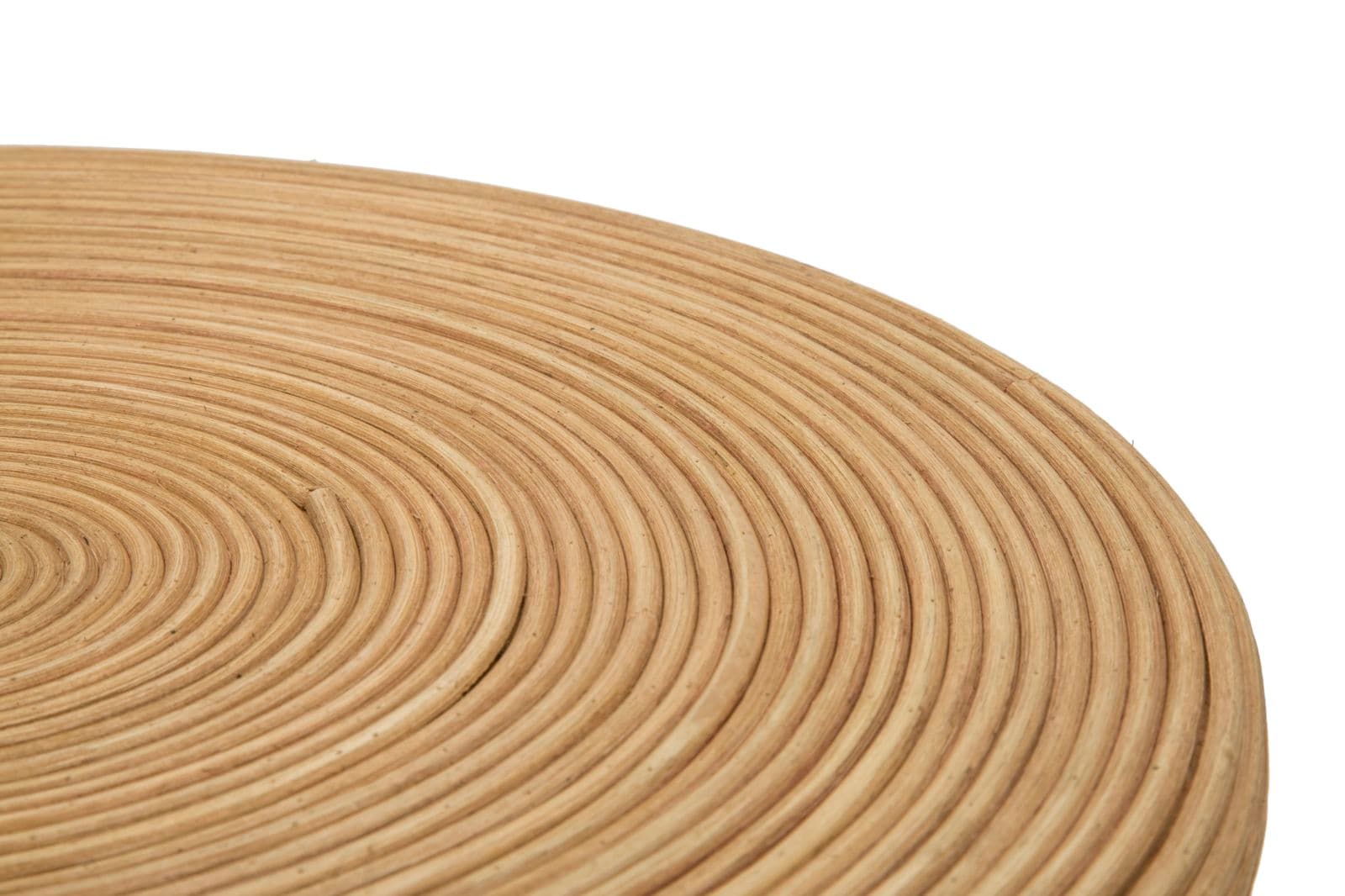 Tavolinetto rotondo struttura in rattan per interni in Console e tavoli da divano Decor Space - Altamura, commercioVirtuoso.it