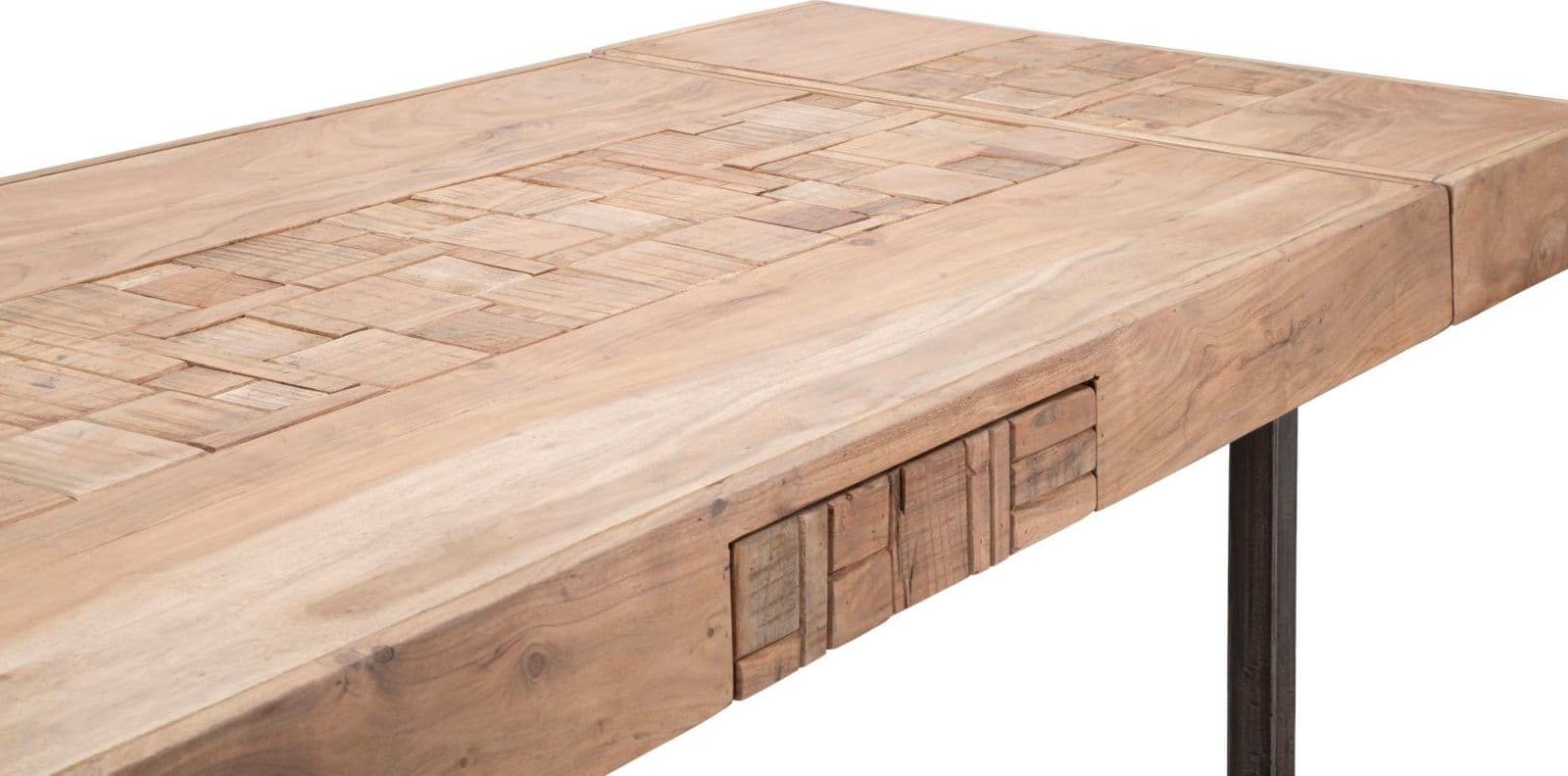 Tavolo "Mumbai" allungabile in legno di acacia per cucina e soggiorno 160/240 x 90 cm in Tavoli da sala da pranzo Decor Space - Altamura, commercioVirtuoso.it