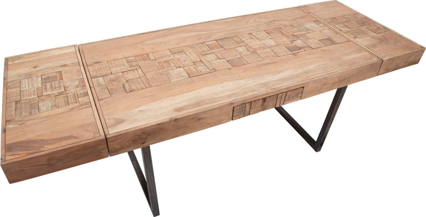 Tavolo "Mumbai" allungabile in legno di acacia per cucina e soggiorno 160/240 x 90 cm in Tavoli da sala da pranzo Decor Space - Altamura, commercioVirtuoso.it