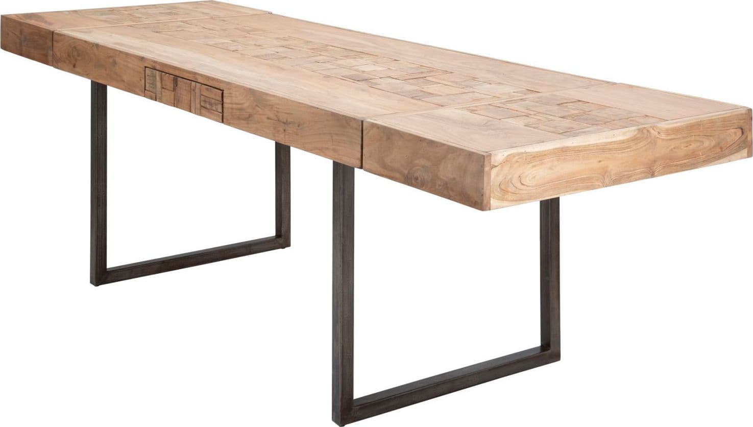 Tavolo "Mumbai" allungabile in legno di acacia per cucina e soggiorno 160/240 x 90 cm in Tavoli da sala da pranzo Decor Space - Altamura, commercioVirtuoso.it