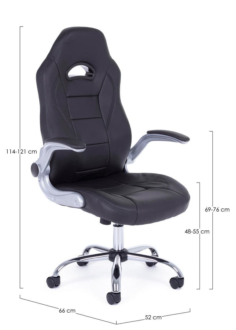 Sedia "Boneville" da ufficio ergonomica con braccioli sollevabili, altezza regolabile in Poltrone Decor Space - Altamura, commercioVirtuoso.it