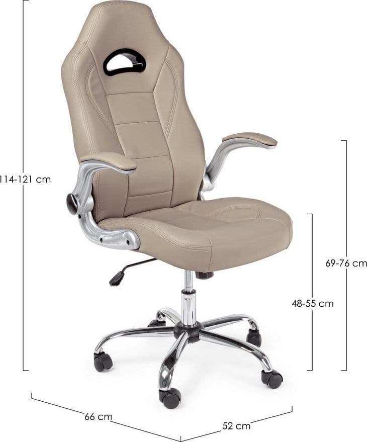 Sedia "Boneville" da ufficio ergonomica con braccioli sollevabili, altezza regolabile in Poltrone Decor Space - Altamura, commercioVirtuoso.it