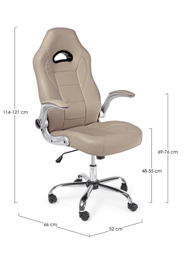Sedia "Boneville" da ufficio ergonomica con braccioli sollevabili, altezza regolabile in Poltrone Decor Space - Altamura, commercioVirtuoso.it