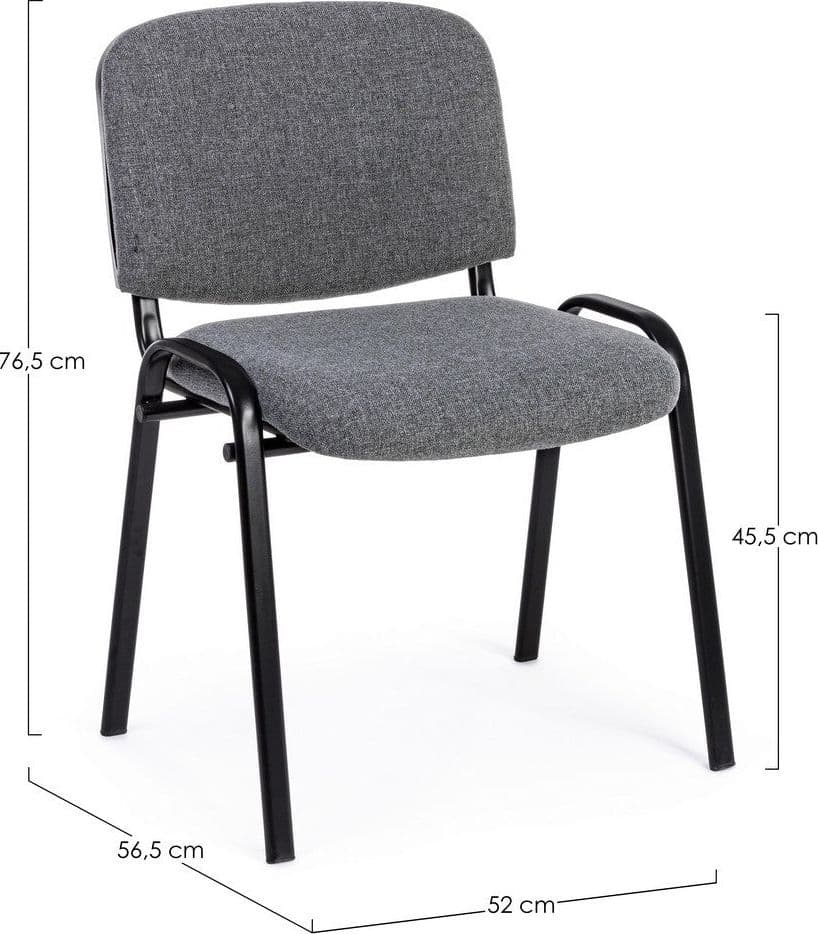 Sedia "Conference" da ufficio, con struttura in acciaio, seduta imbottita ed ergonomica in Poltrone Decor Space - Altamura, commercioVirtuoso.it