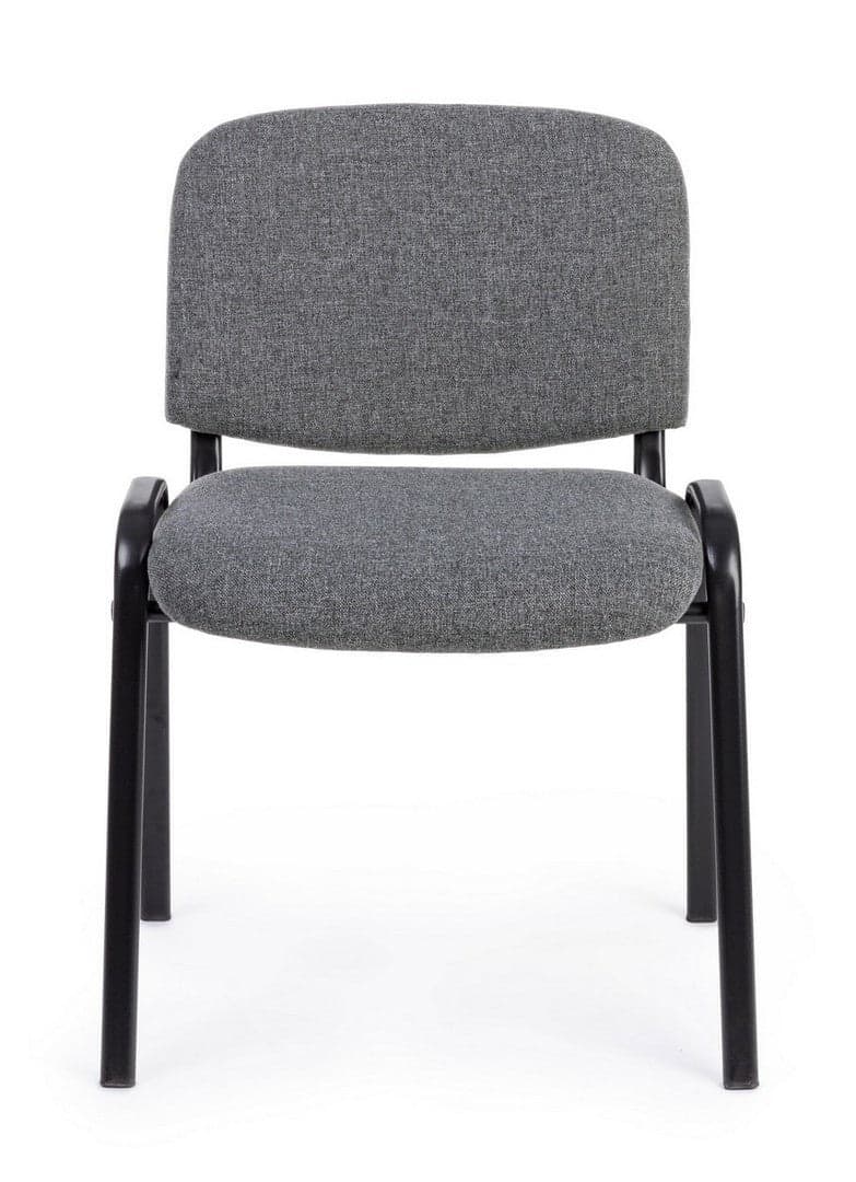 Sedia "Conference" da ufficio, con struttura in acciaio, seduta imbottita ed ergonomica in Poltrone Decor Space - Altamura, commercioVirtuoso.it
