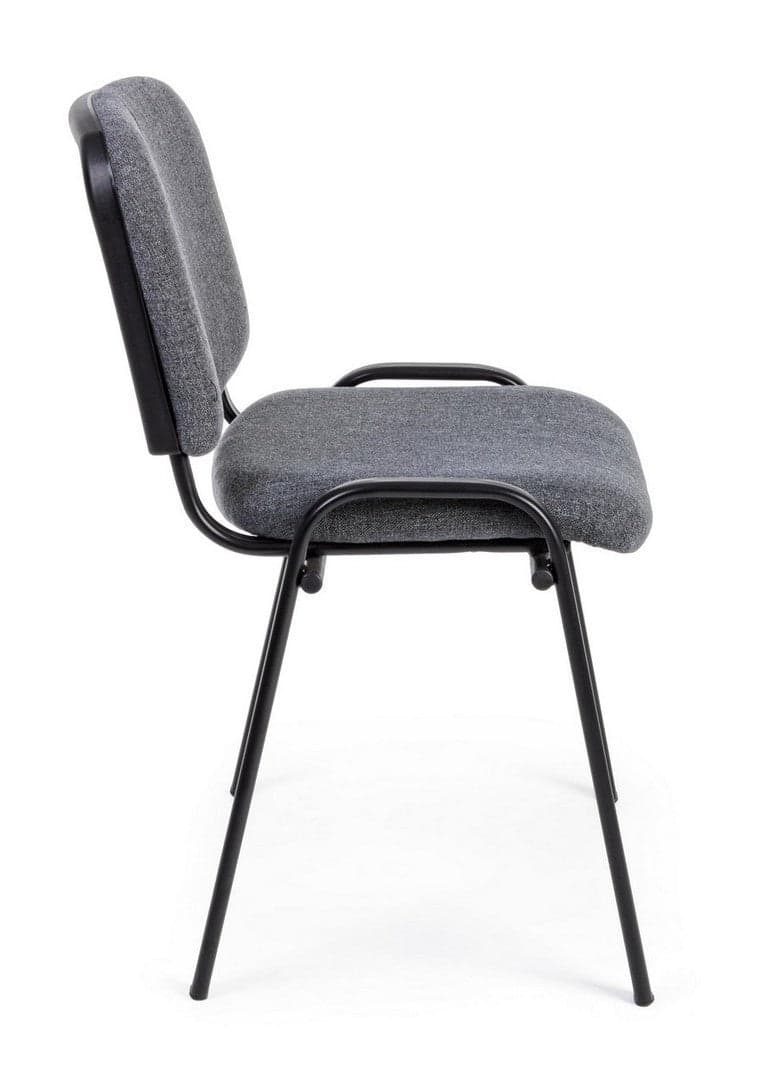 Sedia "Conference" da ufficio, con struttura in acciaio, seduta imbottita ed ergonomica in Poltrone Decor Space - Altamura, commercioVirtuoso.it