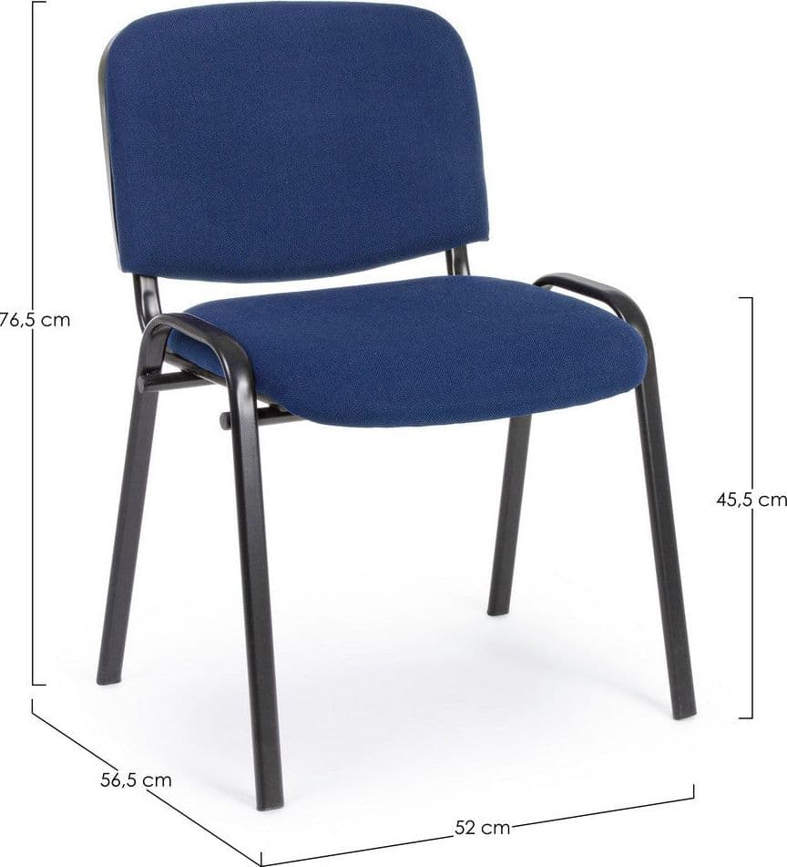 Sedia "Conference" da ufficio, con struttura in acciaio, seduta imbottita ed ergonomica in Poltrone Decor Space - Altamura, commercioVirtuoso.it