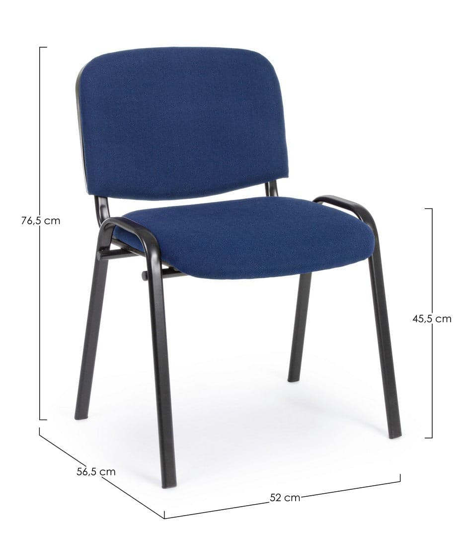 Sedia "Conference" da ufficio, con struttura in acciaio, seduta imbottita ed ergonomica in Poltrone Decor Space - Altamura, commercioVirtuoso.it