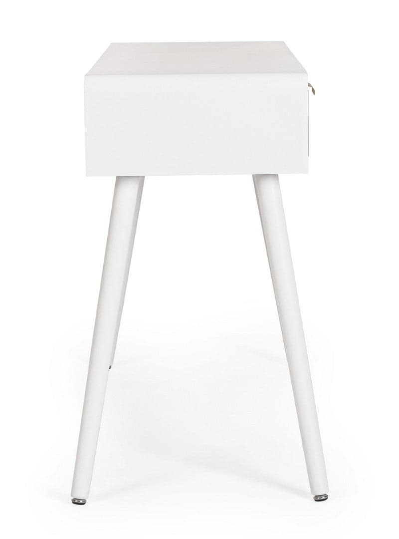 Consolle "Charley" con struttura in mdf, colore bianco-naturale, 110 x 40 x 78h cm in Credenze Decor Space - Altamura, commercioVirtuoso.it