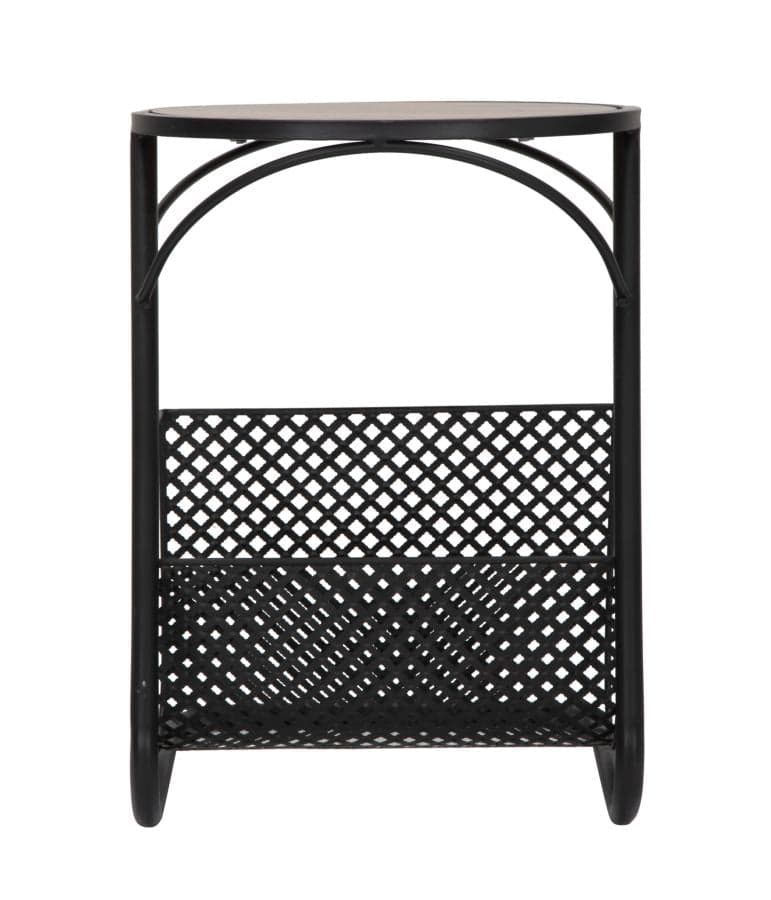 Tavolinetto con porta giornali in metallo e ripiano in legno MDF in Console e tavoli da divano Decor Space - Altamura, commercioVirtuoso.it