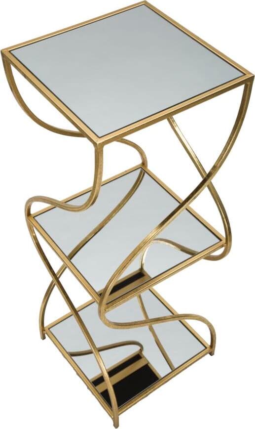 Tavolinetto-porta-telefono-con-3-ripiani-in-metallo-color-oro-e-vetro-per-interni
