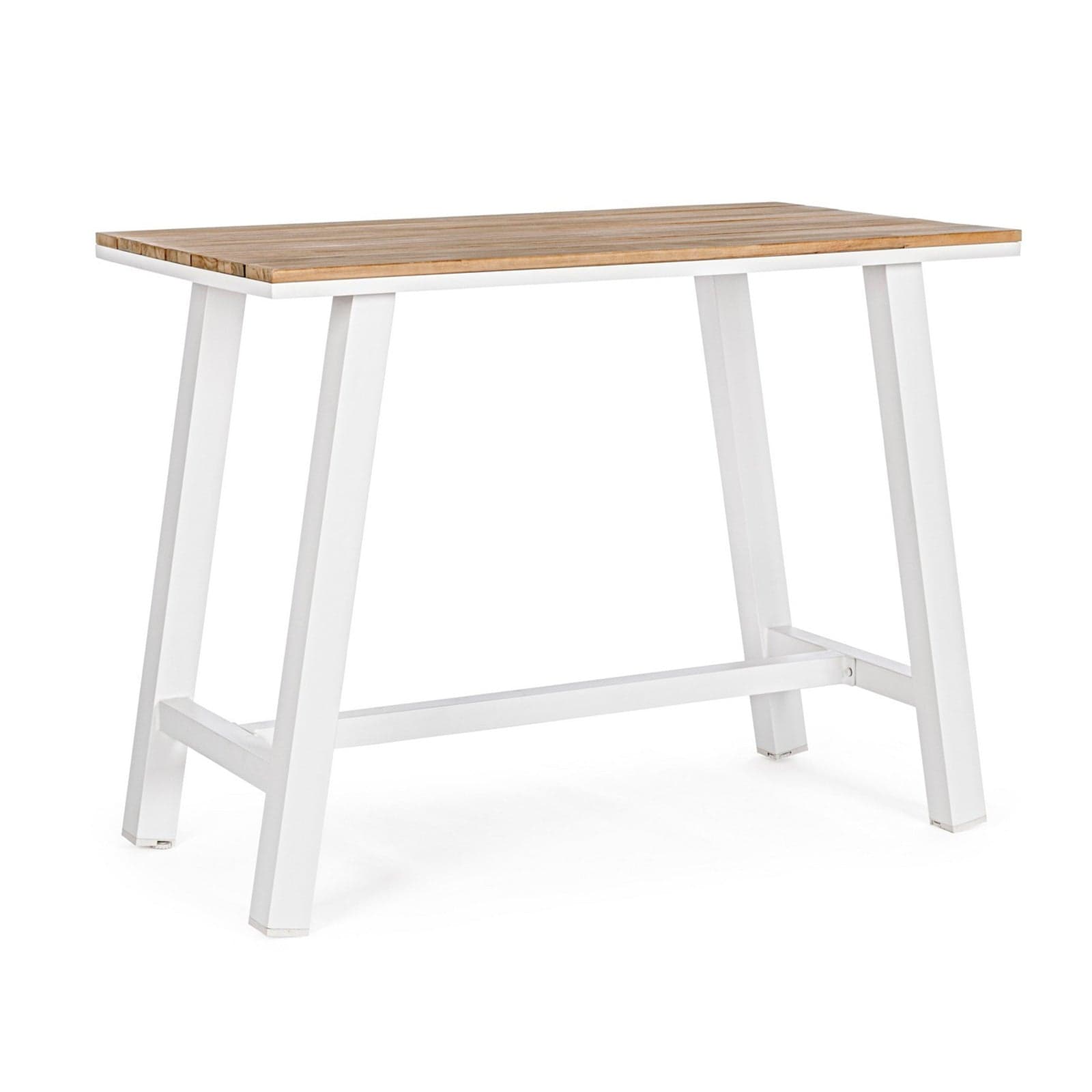 Tavolino "Skipper" con struttura in alluminio, piano con doghe, 131 x 73 cm - 12
