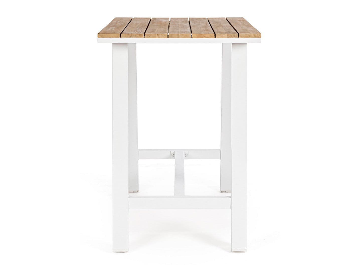 Tavolino "Skipper" con struttura in alluminio, piano con doghe, 131 x 73 cm in Tavoli standard Decor Space - Altamura, commercioVirtuoso.it