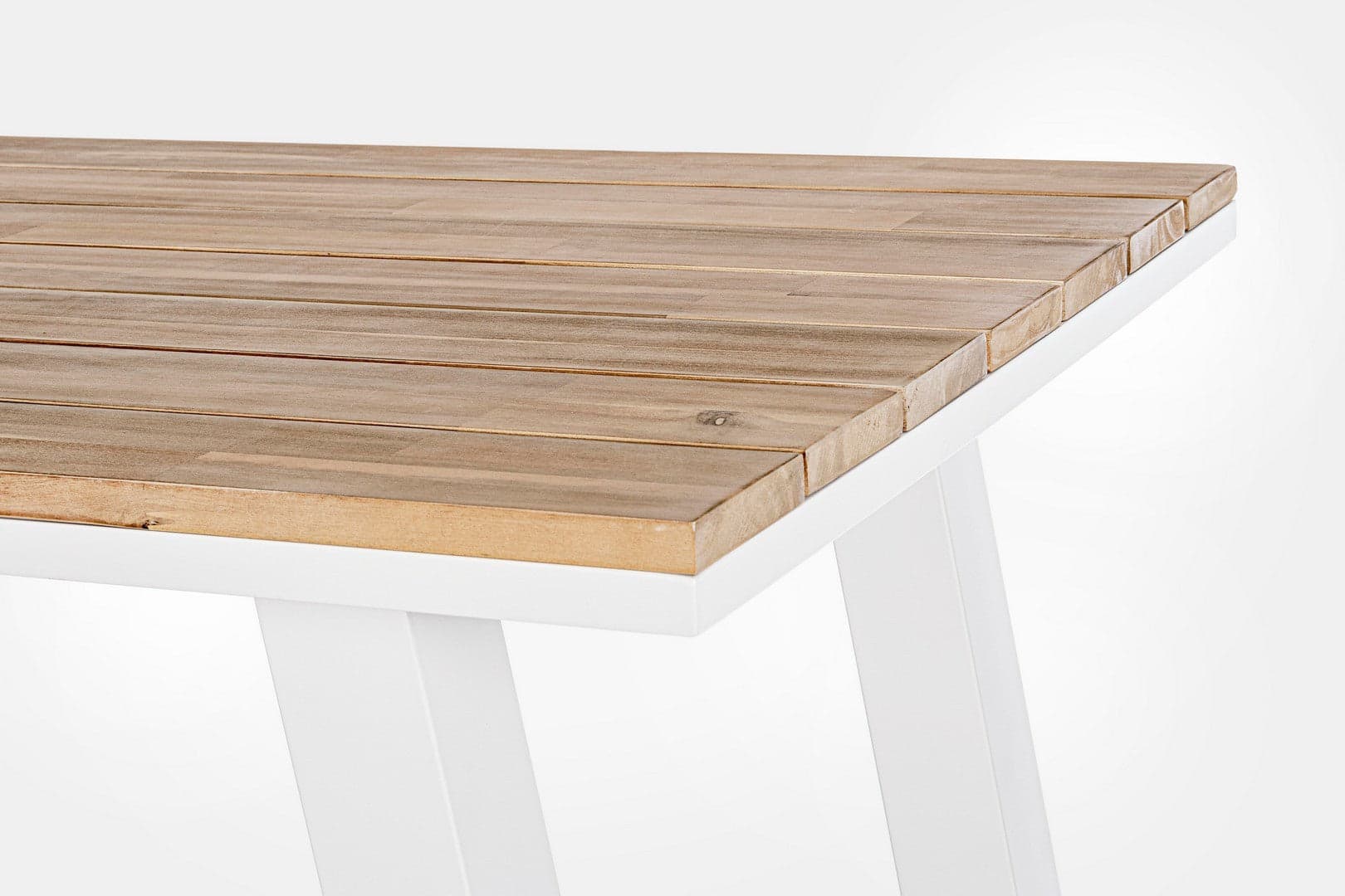 Tavolino "Skipper" con struttura in alluminio, piano con doghe, 131 x 73 cm in Tavoli standard Decor Space - Altamura, commercioVirtuoso.it