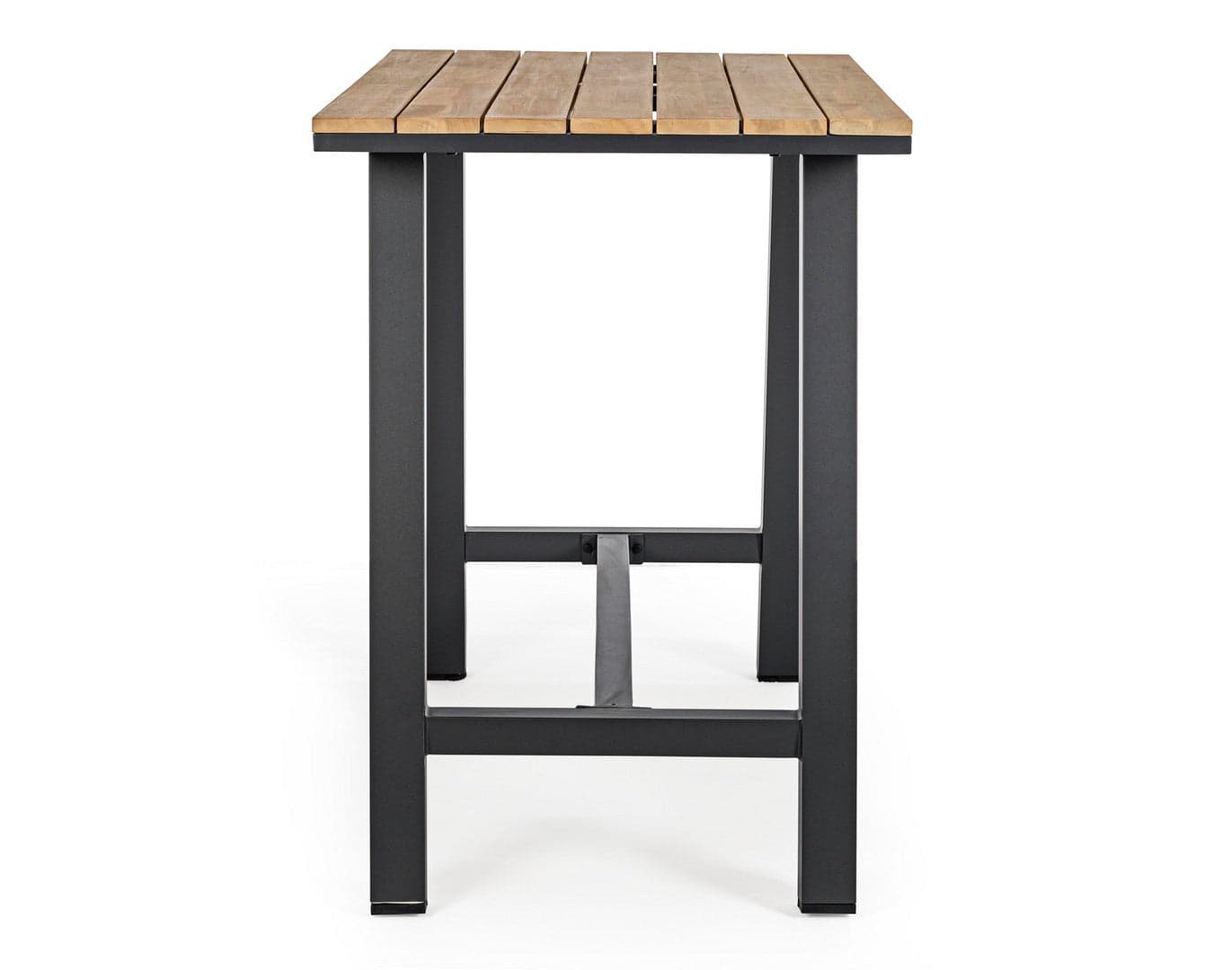 Tavolino "Skipper" con struttura in alluminio, piano con doghe, 131 x 73 cm in Tavoli standard Decor Space - Altamura, commercioVirtuoso.it