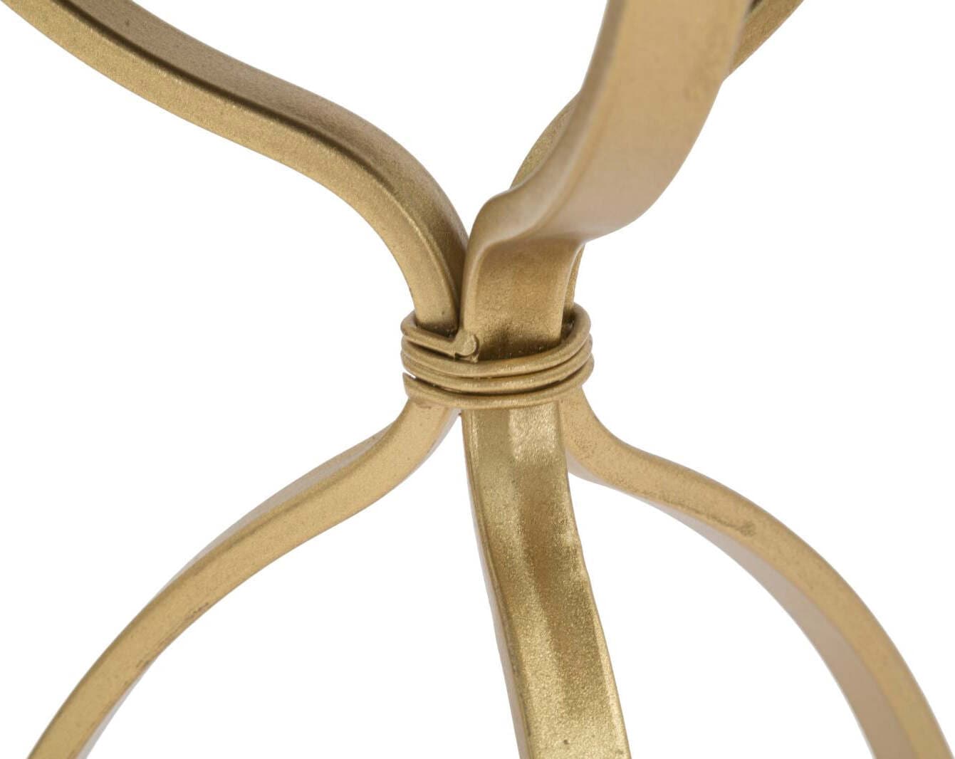 Tavolinetto-tondo-in-metallo-color-oro-ripiano-in-vetro-per-interni