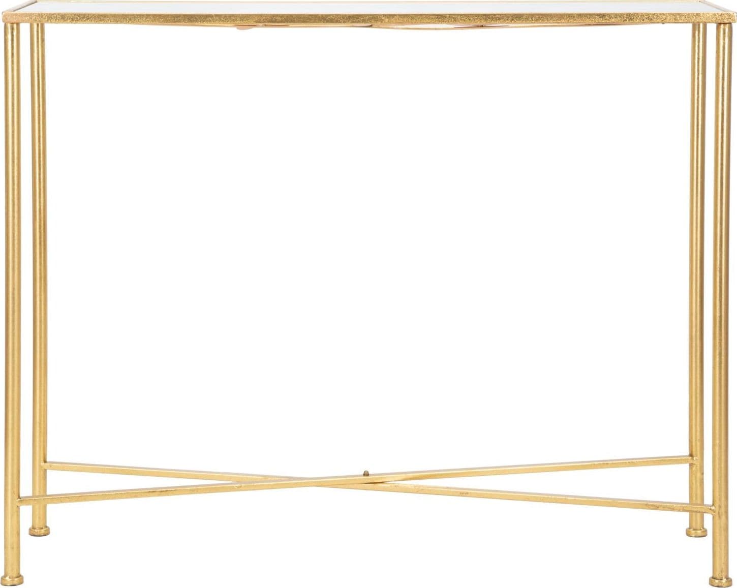 Console struttura in metallo color oro ripiano in vetro con farfalle per interni in Credenze Decor Space - Altamura, commercioVirtuoso.it