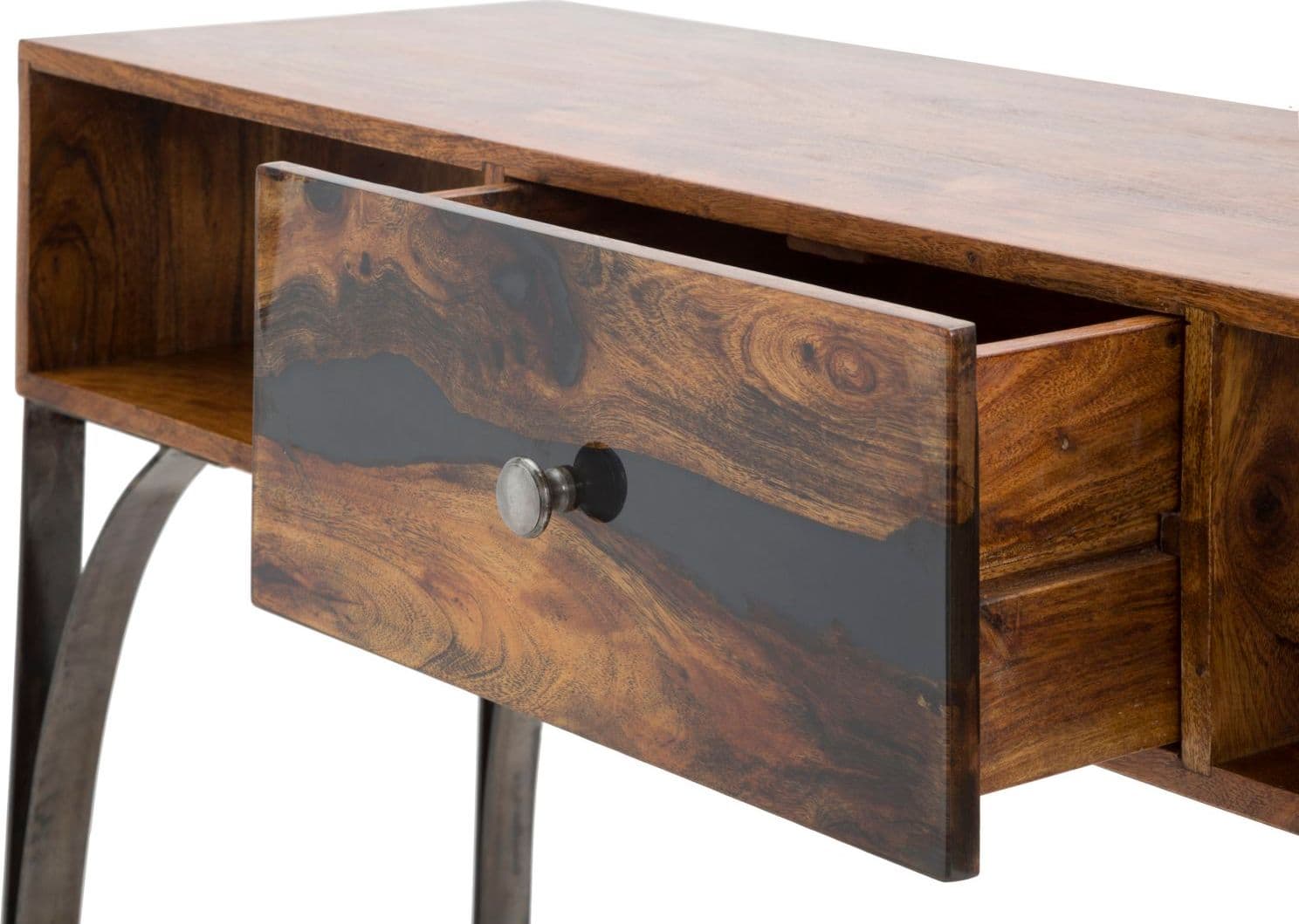 Console "Mustang" struttura in legno di acacia e metallo per interni in Credenze Decor Space - Altamura, commercioVirtuoso.it