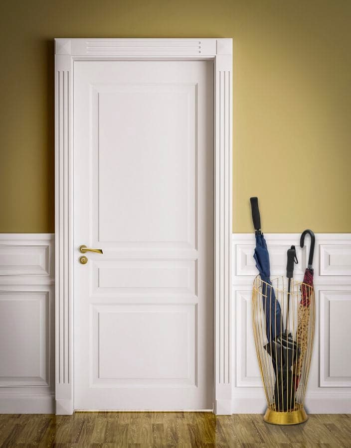Porta ombrelli struttura in metallo color oro per interni in Portaombrelli Decor Space - Altamura, commercioVirtuoso.it
