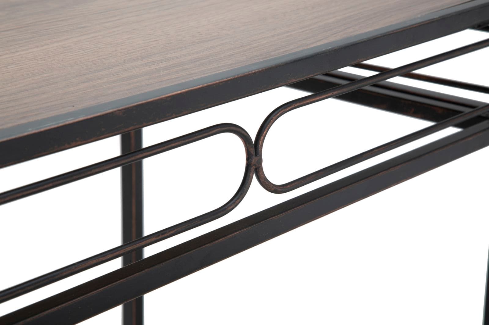 Console struttura in metallo e ripiano in legno MDF per interni in Credenze Decor Space - Altamura, commercioVirtuoso.it