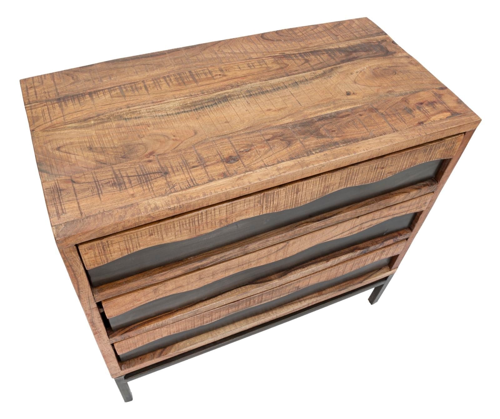 Comò "Yellowstone" struttura in legno di acacia e metallo per interni in Cassettiere Decor Space - Altamura, commercioVirtuoso.it