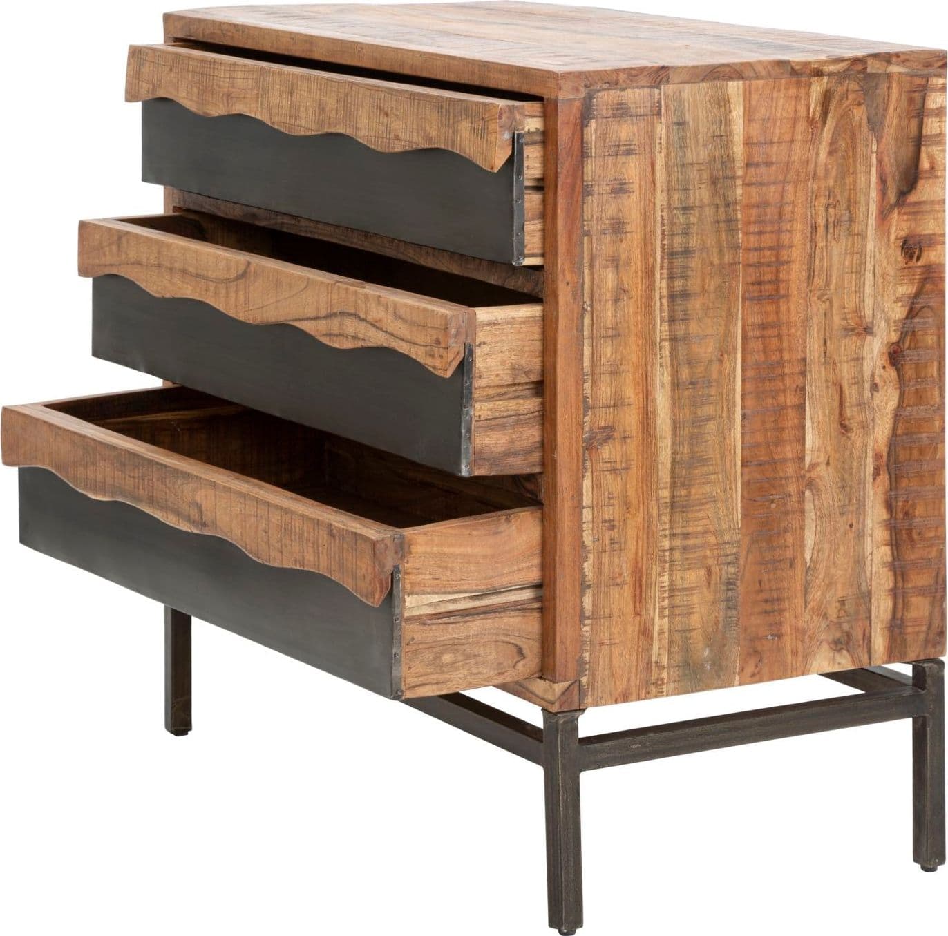 Comò "Yellowstone" struttura in legno di acacia e metallo per interni in Cassettiere Decor Space - Altamura, commercioVirtuoso.it