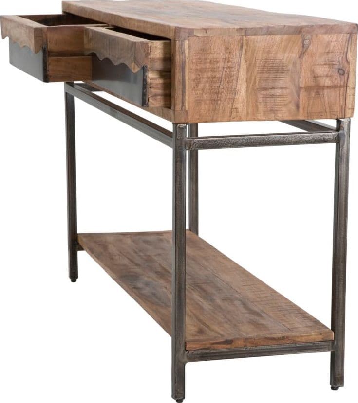 Console "Yellowstone" struttura in legno di acacia e metallo per interni in Credenze Decor Space - Altamura, commercioVirtuoso.it