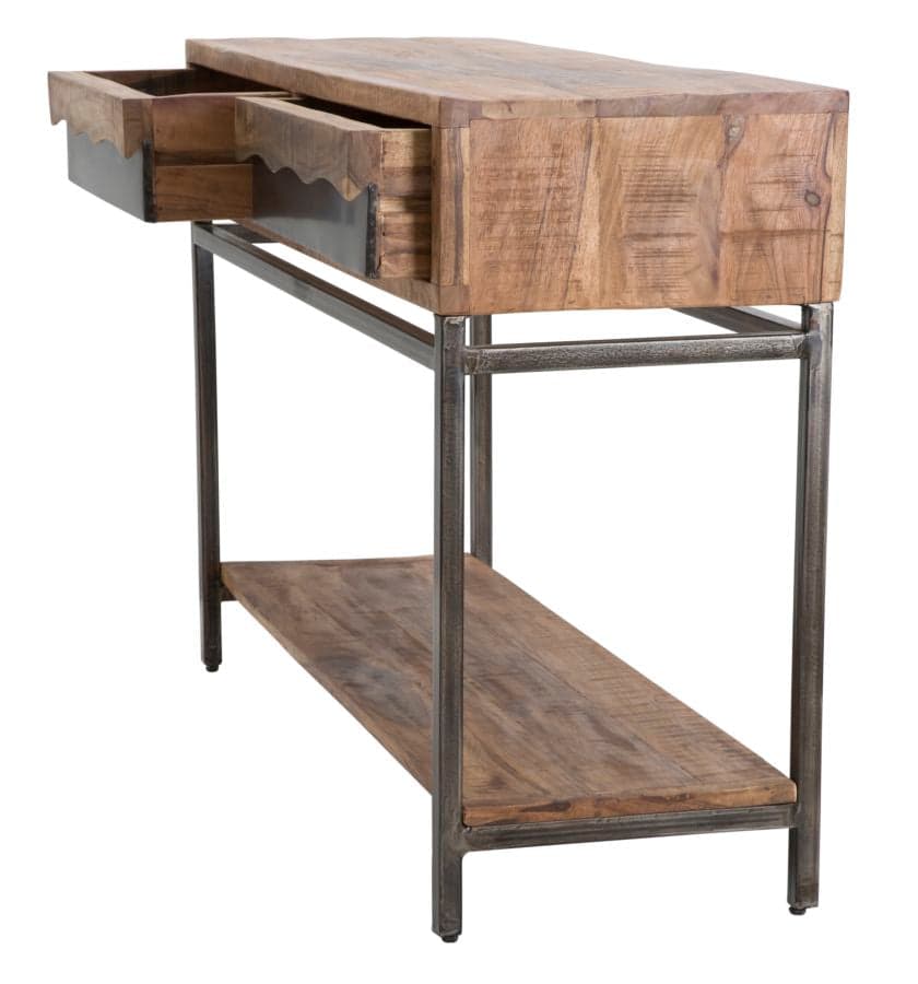 Console "Yellowstone" struttura in legno di acacia e metallo per interni in Credenze Decor Space - Altamura, commercioVirtuoso.it