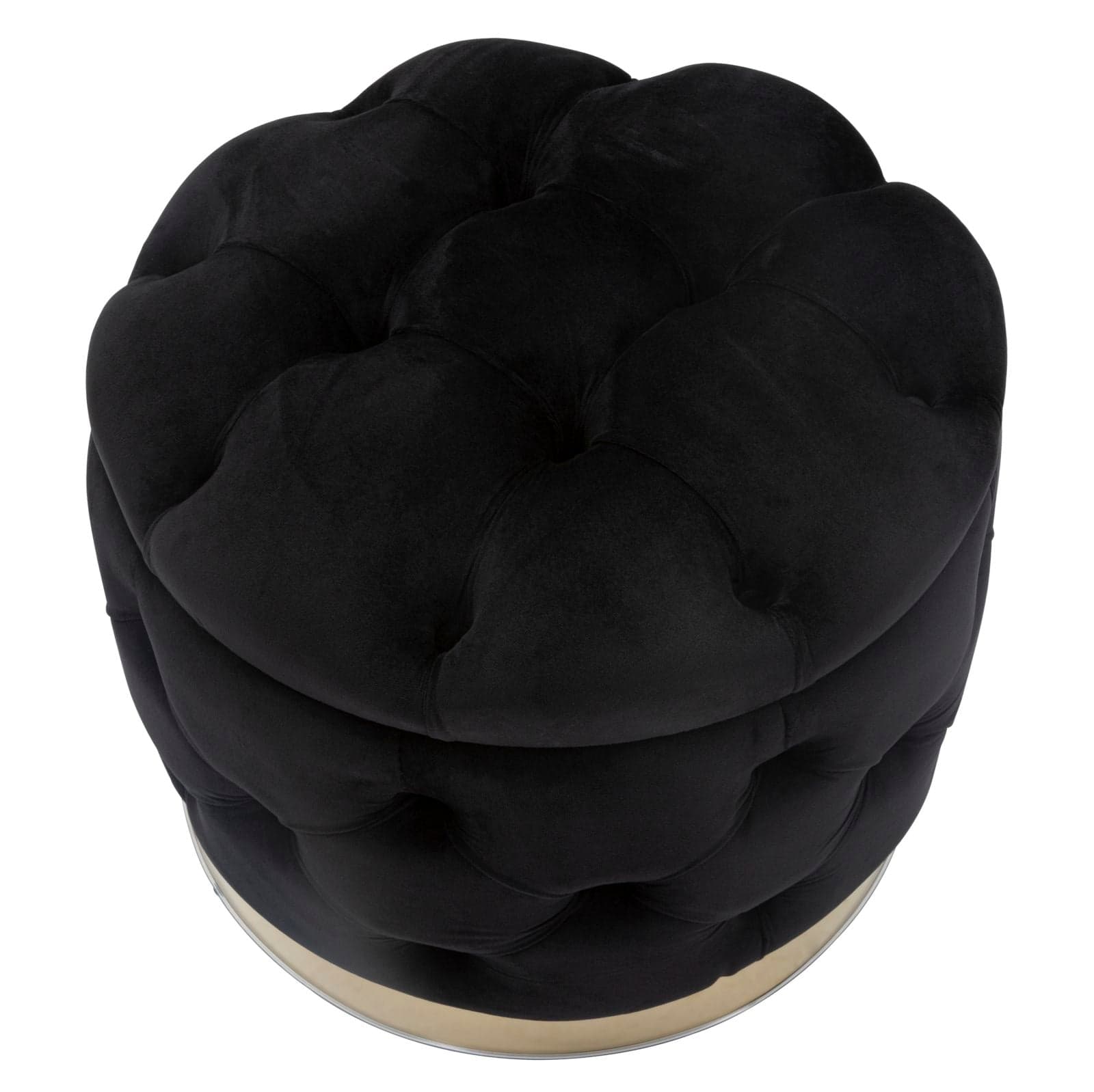 Puff "Shell" rotondo in poliestere con contenitore per interni in Ottomane e poggiapiedi Decor Space - Altamura, commercioVirtuoso.it