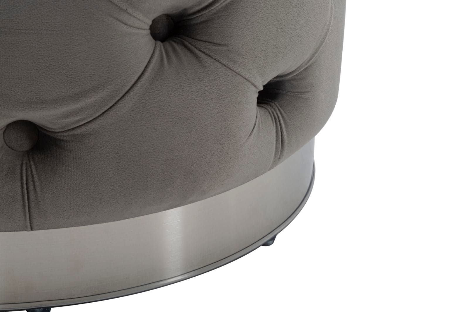Puff "Shell" rotondo in poliestere con contenitore per interni in Ottomane e poggiapiedi Decor Space - Altamura, commercioVirtuoso.it