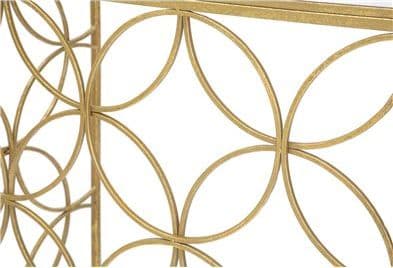 Console struttura in metallo color oro e ripiano in marmo per interni in Credenze Decor Space - Altamura, commercioVirtuoso.it