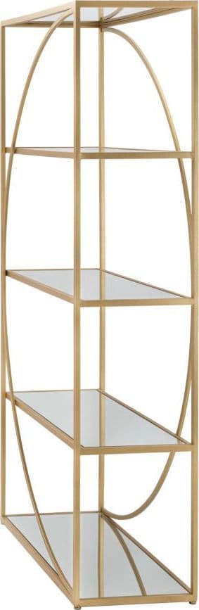 Libreria "Glamy" in metallo color oro con 5 ripiani in vetro per interno in Librerie Decor Space - Altamura, commercioVirtuoso.it