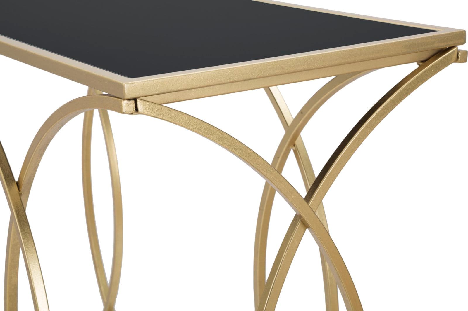 Console struttura in metallo e ripiano in vetro per interni in Credenze Decor Space - Altamura, commercioVirtuoso.it