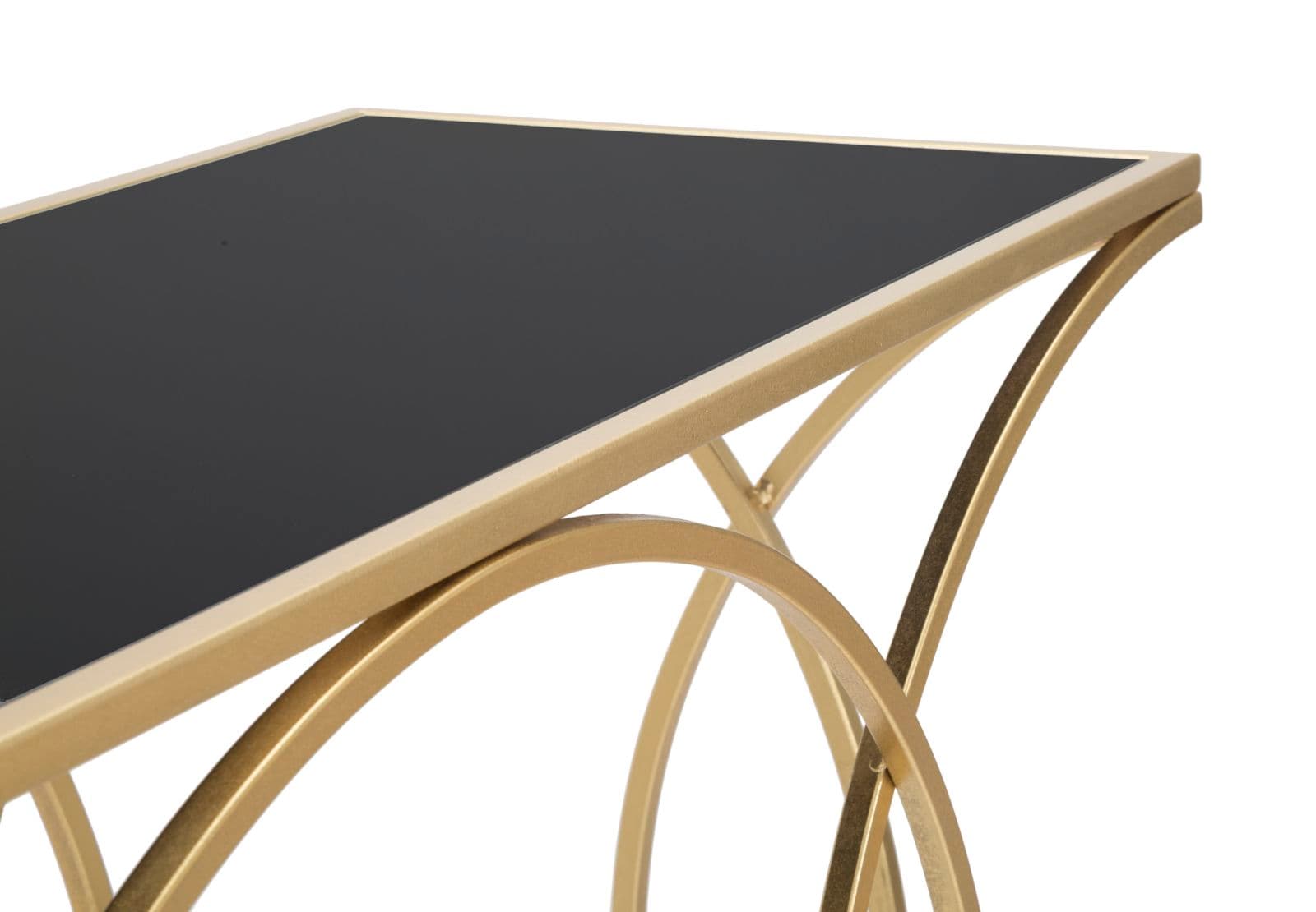 Console struttura in metallo e ripiano in vetro per interni in Credenze Decor Space - Altamura, commercioVirtuoso.it